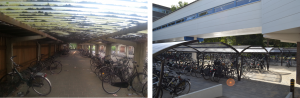 Voor en na fietsenstalling R5